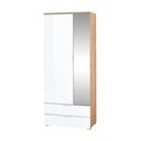 Armadio bianco in rovere con specchio 84x196 cm Telde - Germania