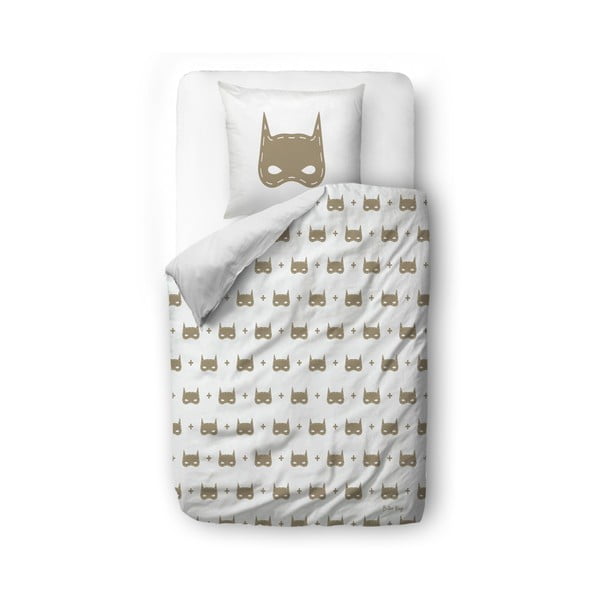 Biancheria da letto singola per bambini in cotone sateen 140x200 cm Batboy - Butter Kings