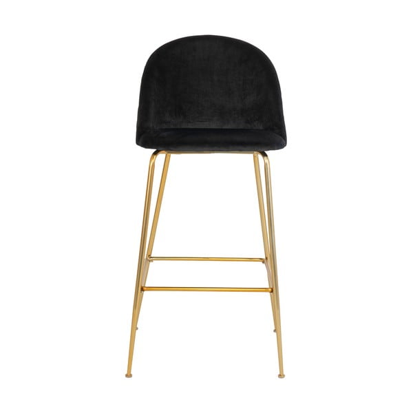 Sgabelli da bar in velluto nero in set di 2 108 cm Lausanne - House Nordic-image-1
