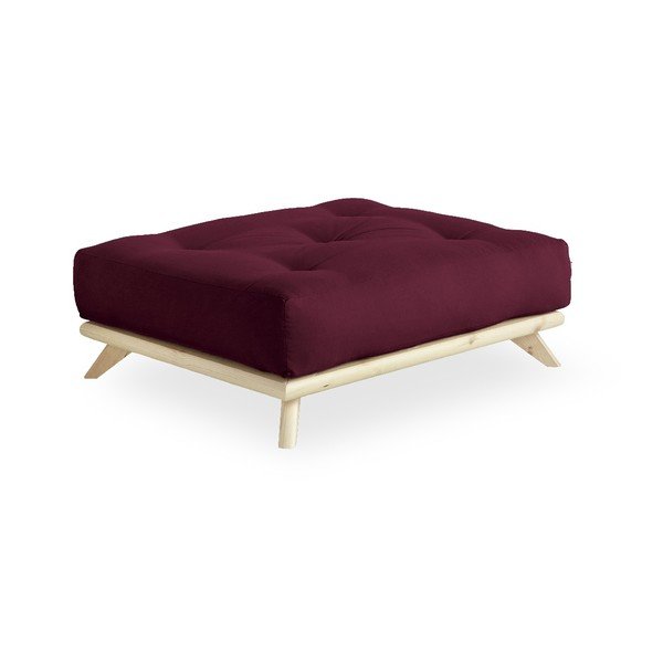 Sgabello Senza Natural Clear/Bordeaux - Karup Design