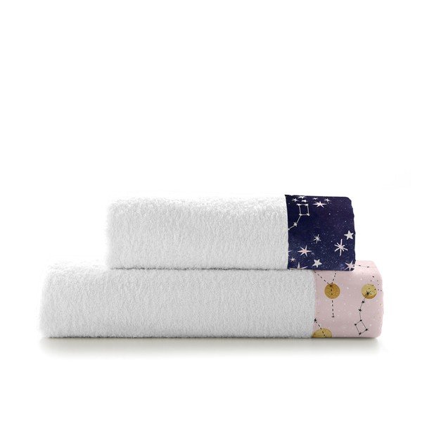 Set di 2 asciugamani in cotone Ultraviolet - Happy Friday Basic-image-2