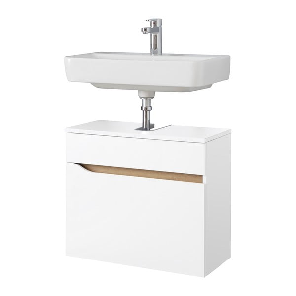 Mobile basso sospeso bianco senza lavello 60x53 cm Set 857 - Pelipal-image-3