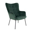 Poltrona verde con rivestimento in velluto Glasgow – Bonami Essentials