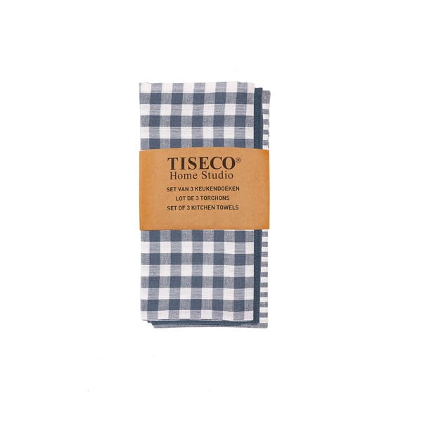 Asciugamani in cotone in set da 3 70x50 cm Lines - Tiseco Home Studio-image-1