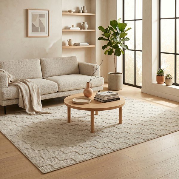 Tappeto beige 120x170 cm Mosaic - ESTE-image-4