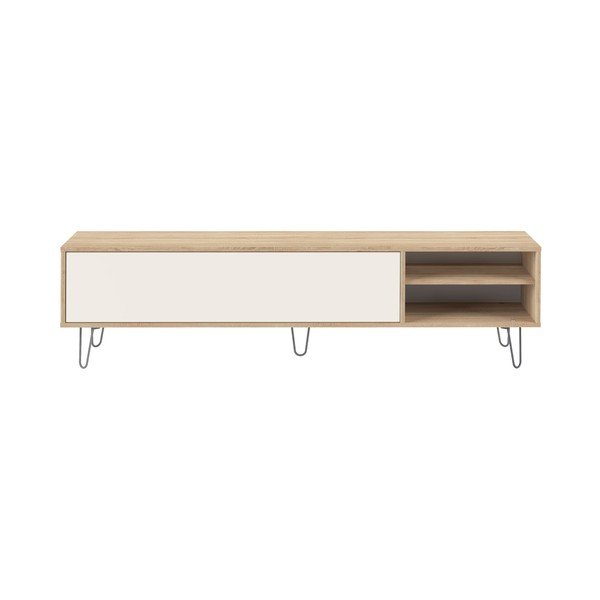 Tavolo TV crema in rovere 165x44 cm Aero - TemaHome
