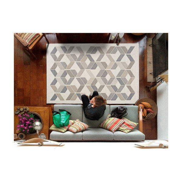 Tappeto grigio Kerala Cusmo Grey, 80 x 150 cm - Universal-image-1
