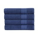 Set di 4 asciugamani in cotone blu scuro 50x100 cm - Good Morning