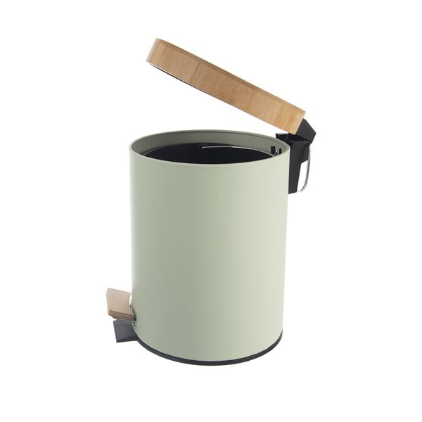 Bidone in metallo con piedini verde chiaro 5 l Greenish - Orion-image-2