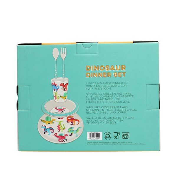Set da pranzo per bambini 5 pz Baby Dinos – Rex London-image-3