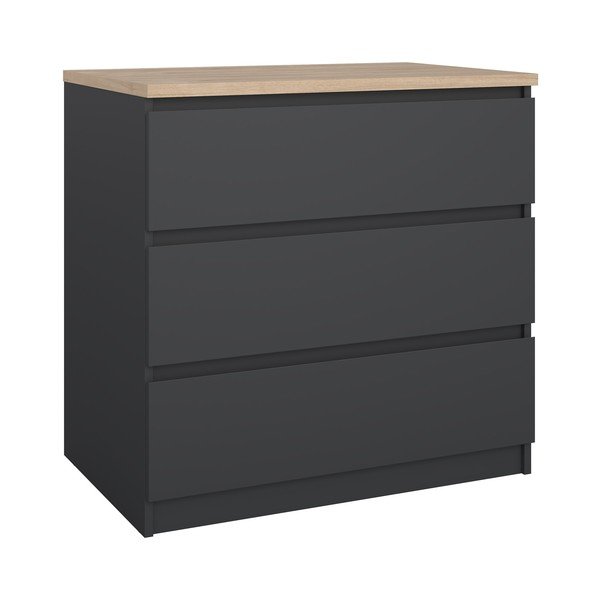 Credenza grigio scuro 77x76x50 cm Naia – Tvilum