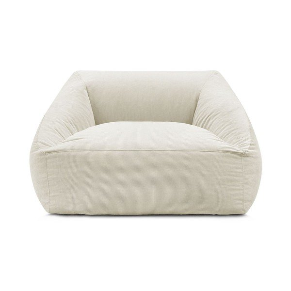 Puof a sacco beige con rivestimento in velluto a coste Lilibet – Bobochic Paris-image-3