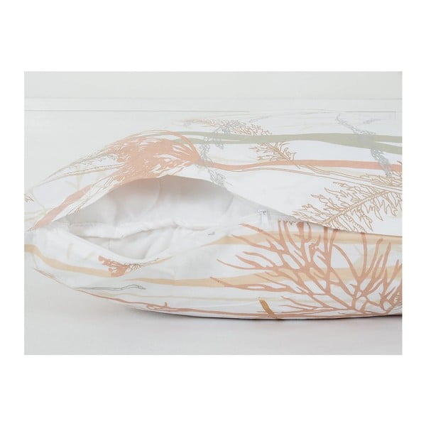 Set copripiumino e federa bianco/color terracotta in crêpe per letto singolo 140x200 cm Caraway – B.E.S.-image-2