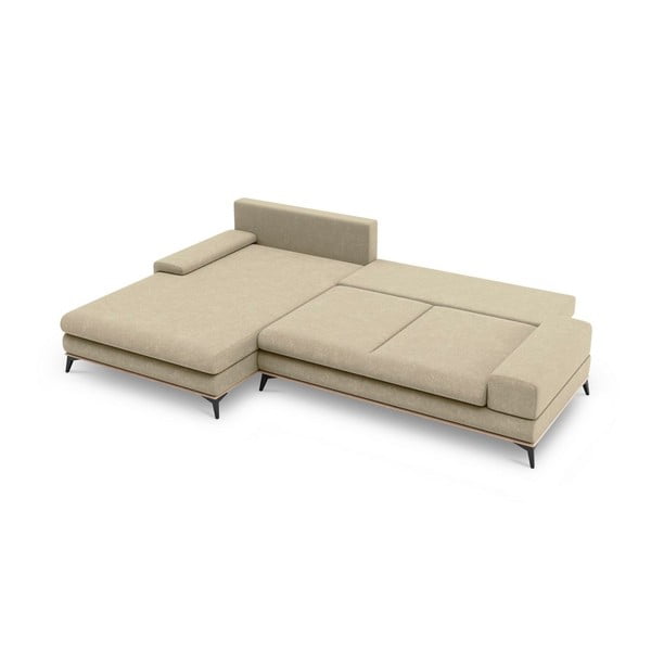 Divano letto angolare beige, angolo sinistro Planet - Windsor & Co Sofas-image-4