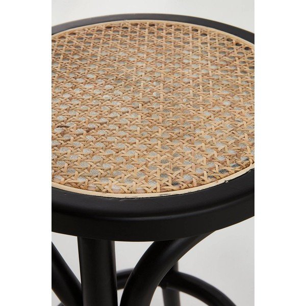 Set di sedie da bar nera in rattan 2 pz (altezza della seduta 65,5 cm) Koster – Jotex-image-3