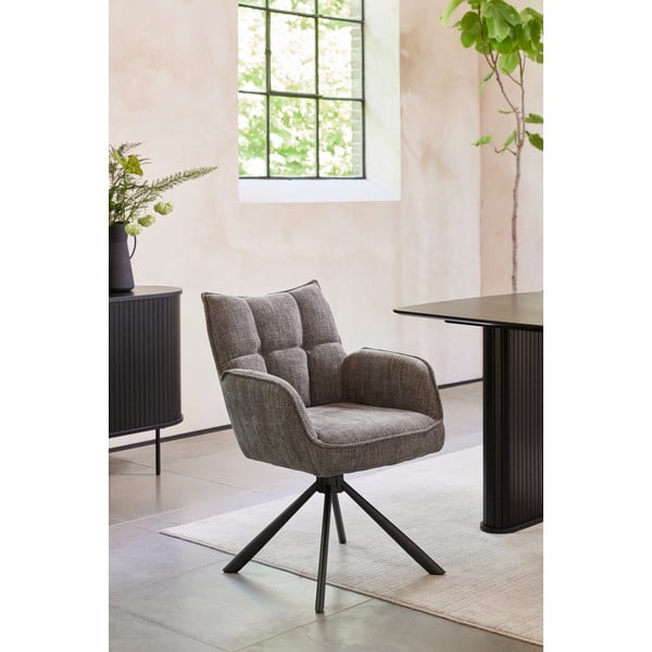 Set di sedie da pranzo grigia in imbottito 2 pz Marilla – Unique Furniture-image-1