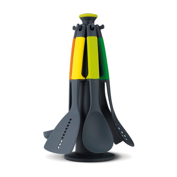 Set di 6 utensili da cucina con supporto Elevate Carousel, colorato Elevate™ - Joseph Joseph