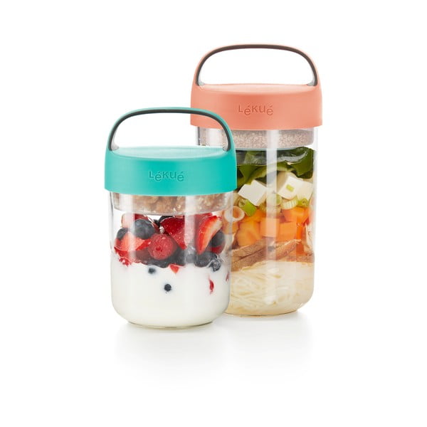 Vasetto per zuppa con coperchio arancione , 600 ml To Go - Lékué-image-3