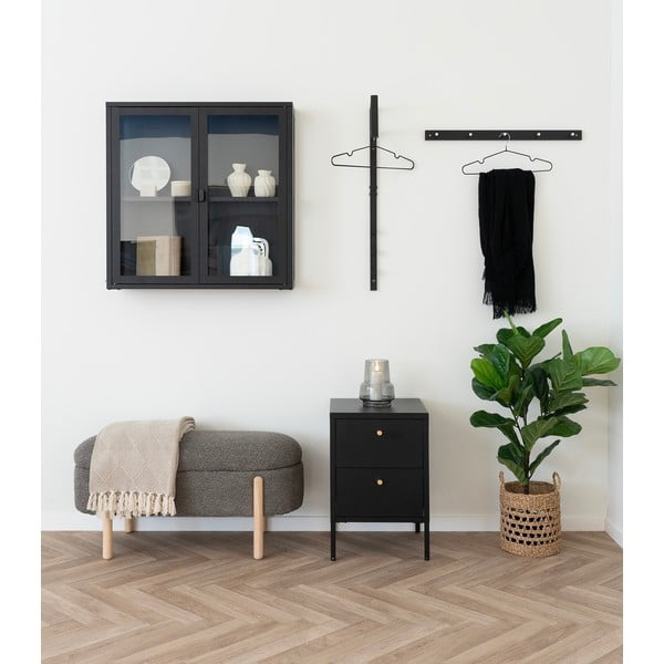 Comodino in metallo nero Dalby - House Nordic-image-1
