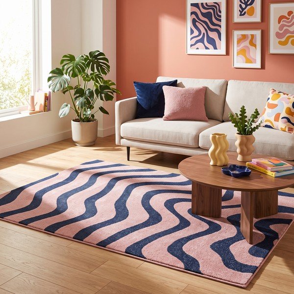 Tappeto blu/rosa 160x230 cm Aurora – ESTE-image-3