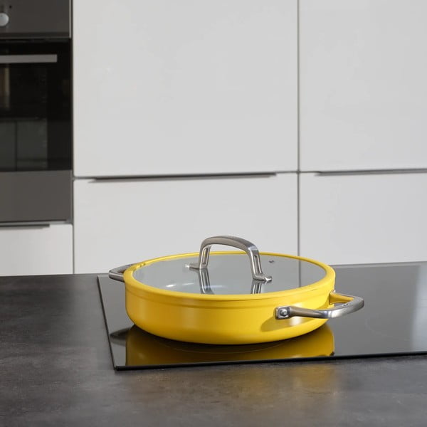 Padella con coperchio/con superficie in ceramica ø 28 cm tegame Meda 3.0 – FABINI-image-1