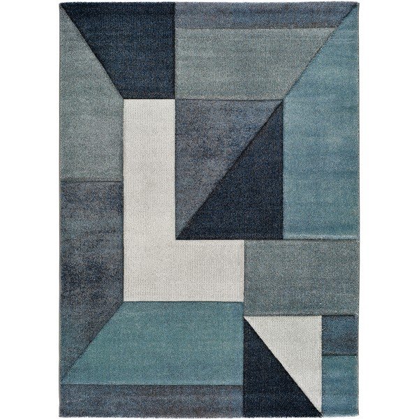 Tappeto blu Mya Geo, 120 x 170 cm - Universal