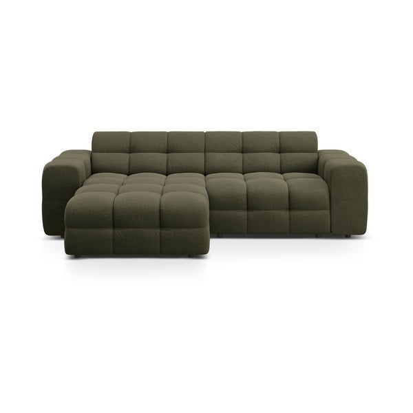 Divano angolare verde (con penisola a sinistra/con chaise lounge) Kendal – Micadoni 