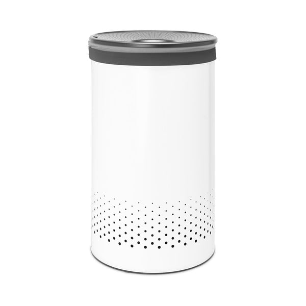 Cesto portabiancheria in metallo bianco 60 l - Brabantia