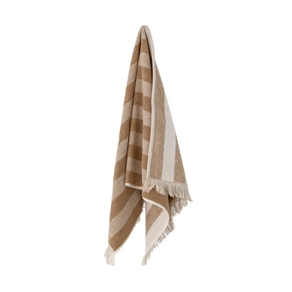 Asciugamano in cotone marrone-beige 70x140 cm Elaia - Bloomingville-image-4