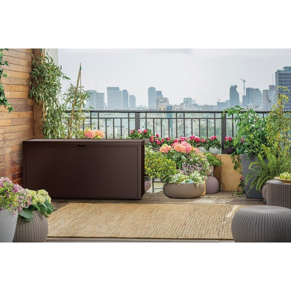 Scatola portaoggetti da giardino marrone scuro Emily - Keter-image-1