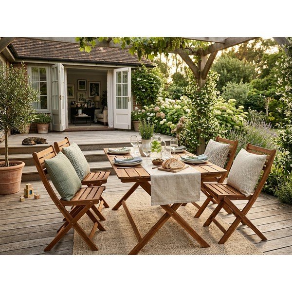 Tavolo da giardino in legno di acacia Natur, 114 x 88 cm - Bonami Essentials-image-4