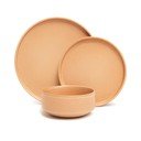 Set di piatti color salmone in gres 18 pz Malia - Bonami Selection