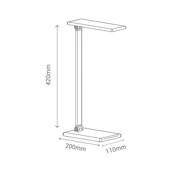 Lampada da tavolo in argento con luce LED Hawking - SULION-image-1