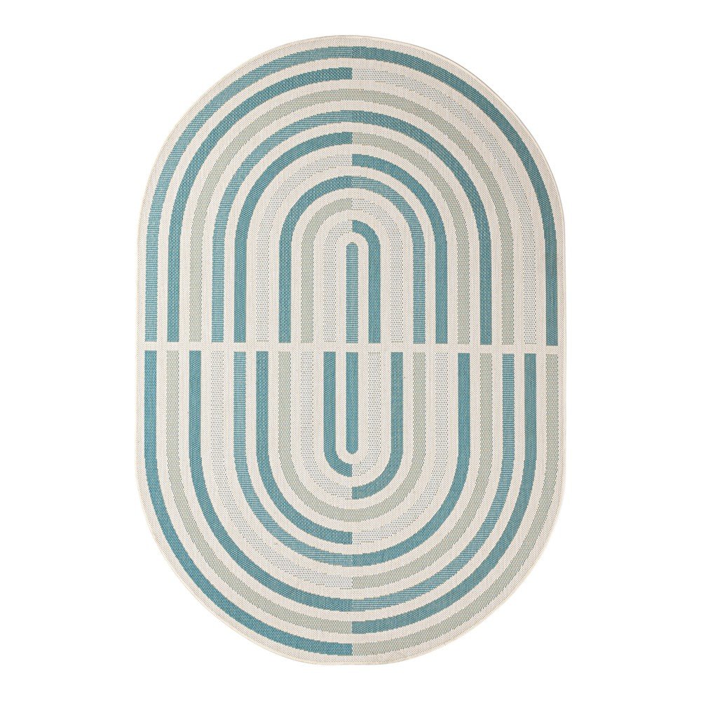 Tappeto da interno/esterno blu/color crema 160x229 cm Nour – Bizzotto | Tappeti per esterni