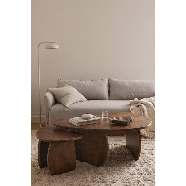 Tavolino da salotto marrone scuro in mango massiccio Mushroom – Ellos Home-image-1
