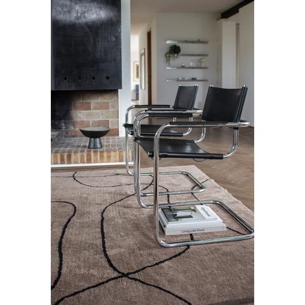 Tappeto marrone in cotone lavabile 140x200 cm Shadow – Mette Ditmer Denmark-image-1