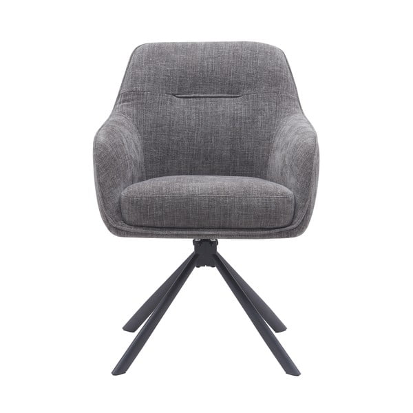 Set di sedie da pranzo grigia in imbottito 2 pz Avola – Unique Furniture-image-1