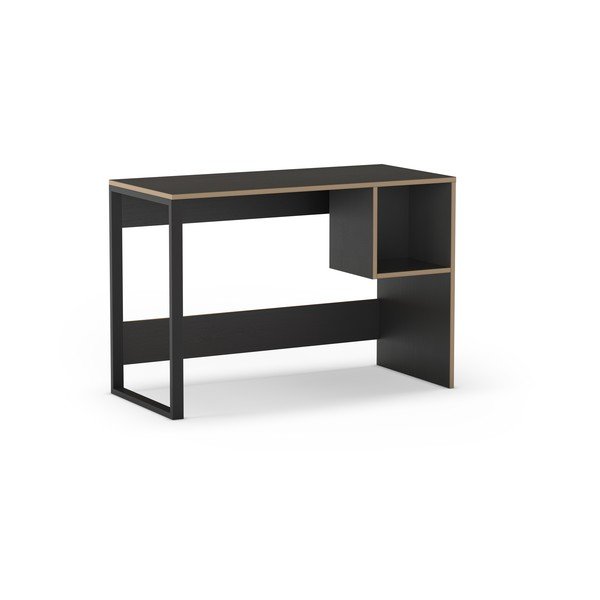 Scrivania con piano nero 50x110 cm Lyly - Marckeric-image-2