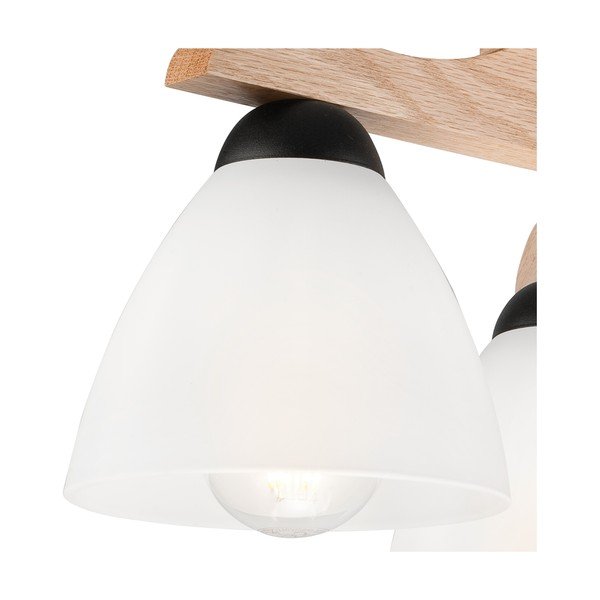 Lampada da soffitto bianca con paralume in vetro ø 16 cm Andreas - LAMKUR-image-3