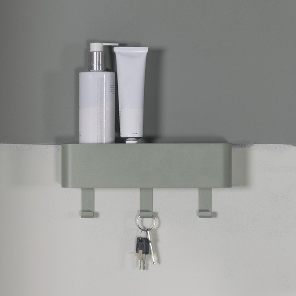 Attaccapanni da parete verde polveroso in metallo con scaffale 27 cm Dax Play – Spinder Design-image-1