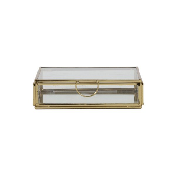 Contenitore decorativo in vetro color oro Mirina - Light & Living-image-2