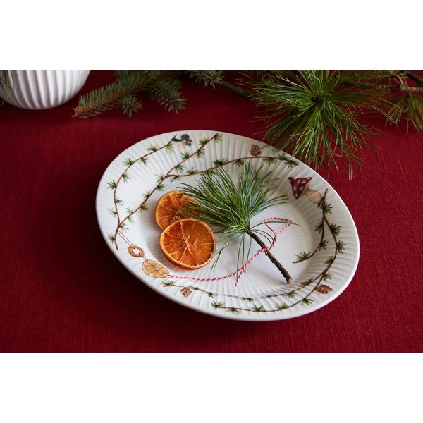 Vassoio in porcellana a tema natalizio 22,5x28,5 cm Hammershøi Christmas – Kähler Design-image-2