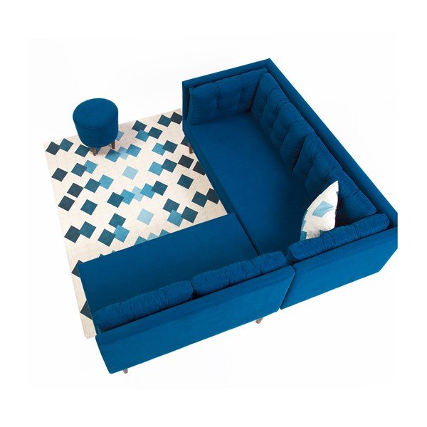 Divano angolare blu Barbara - Balcab Home-image-1
