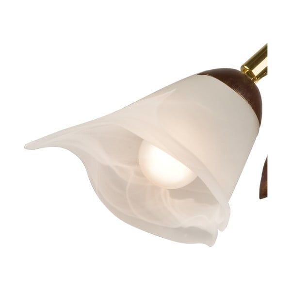 Lampada da tavolo marrone scuro con paralume in vetro, altezza 40 cm Bluszcz - LAMKUR-image-4