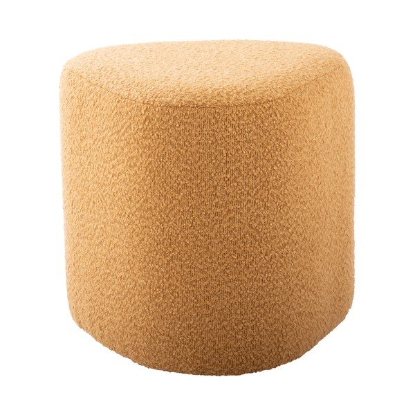 Sgabello giallo in tessuto bouclé Ada - Leitmotiv-image-2