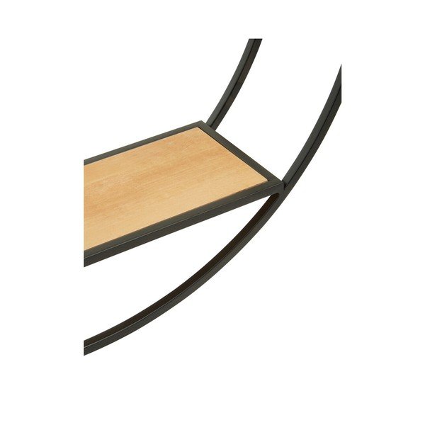 Mensola nera/di colore naturale in metallo con ripiani multipli 61 cm Mataram – Premier Housewares-image-3