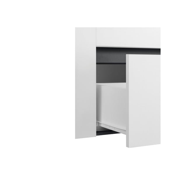 Mobile bianco-antracite per lavabo da parete 80x53 cm Wisla - Støraa-image-4