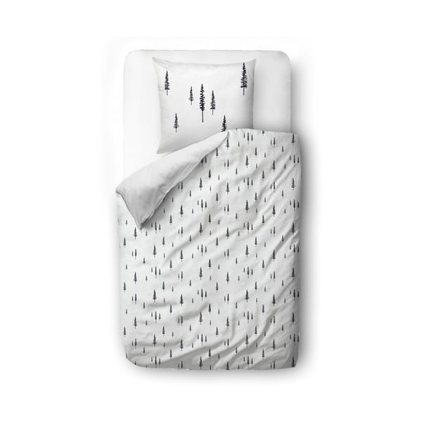 Biancheria da letto singola in cotone sateen bianco 135x200 cm Forest - Butter Kings