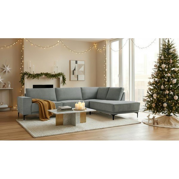 Divano angolare in grigio scuro (con penisola a destra) Copenhagen – Scandic-image-2