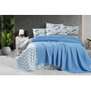 Copriletto in cotone blu 220x240 cm Waffle - Mila Home